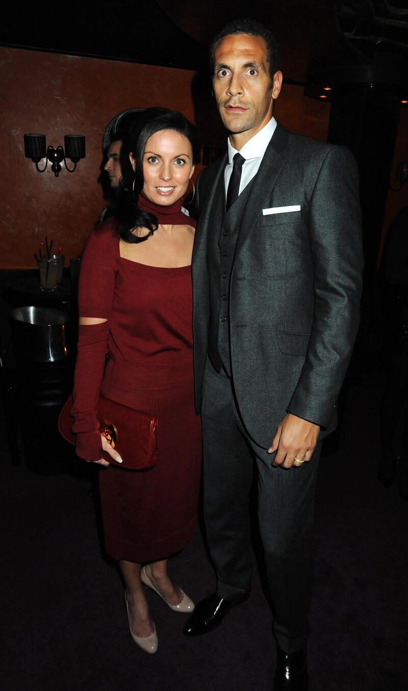 Rio Ferdinand and wife Rebecca picture at a movie premiere after party back in 2009.