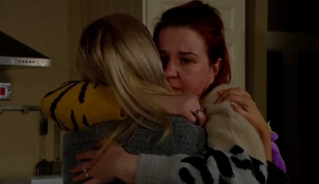 An emotional Orla hugs Sash in Fair City