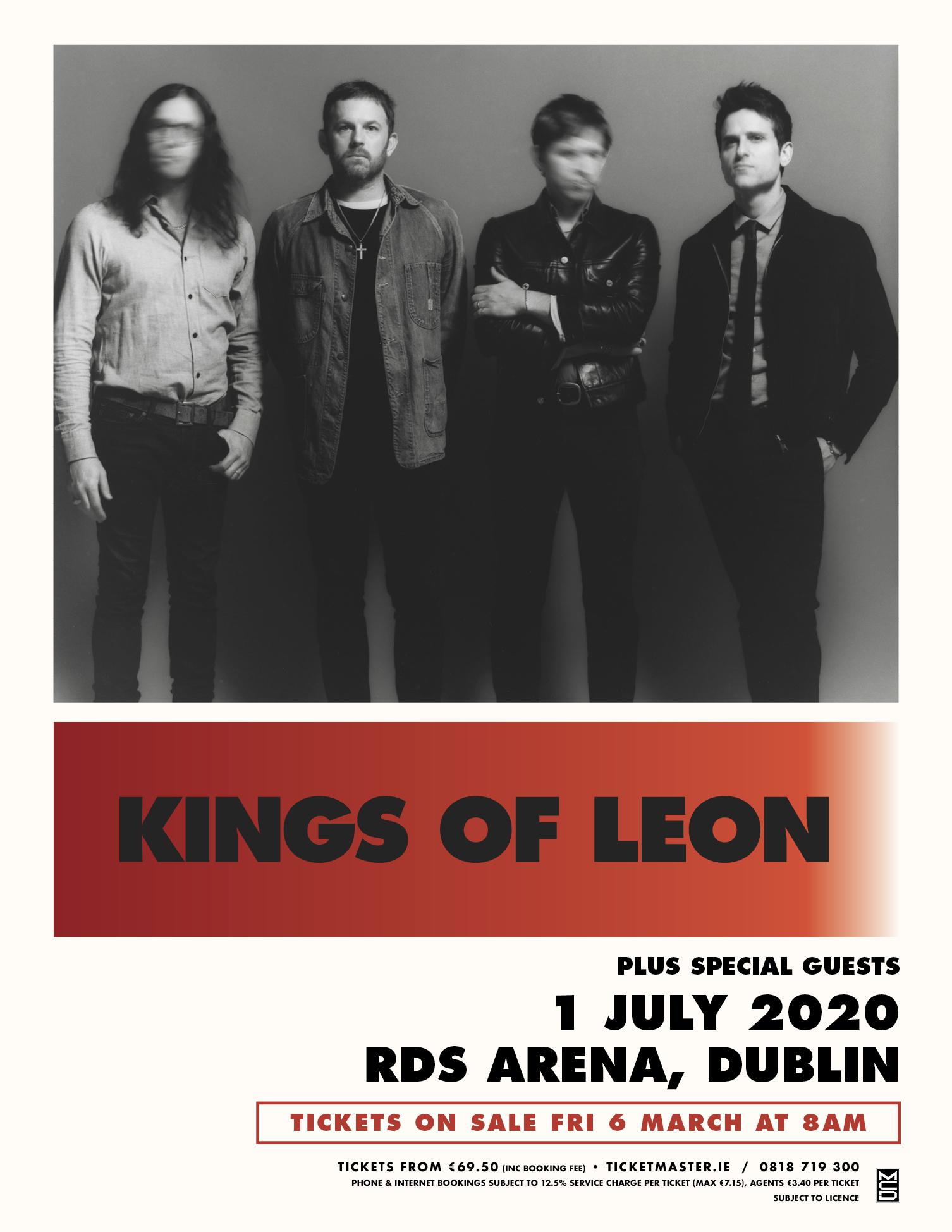 The poster for the Kings of Leon gig at the RDS