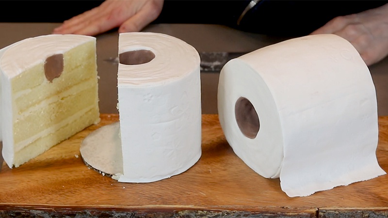 toilet paper cake tutorial