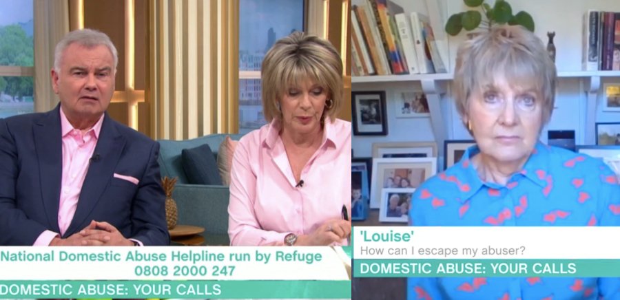 The Domestic Abuse segment on This Morning, hosted by Eamonn Holmes and Ruth Langford