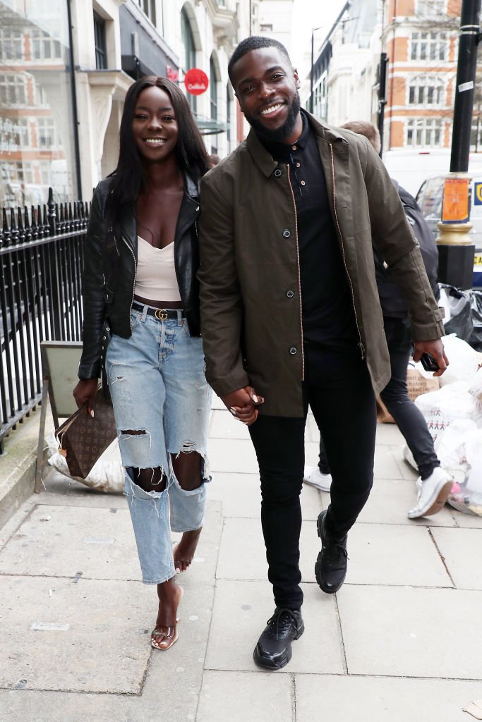 Mike Boateng and Priscilla Anyabu pictured arriving at Heat Radio Studios on March 04, 2020