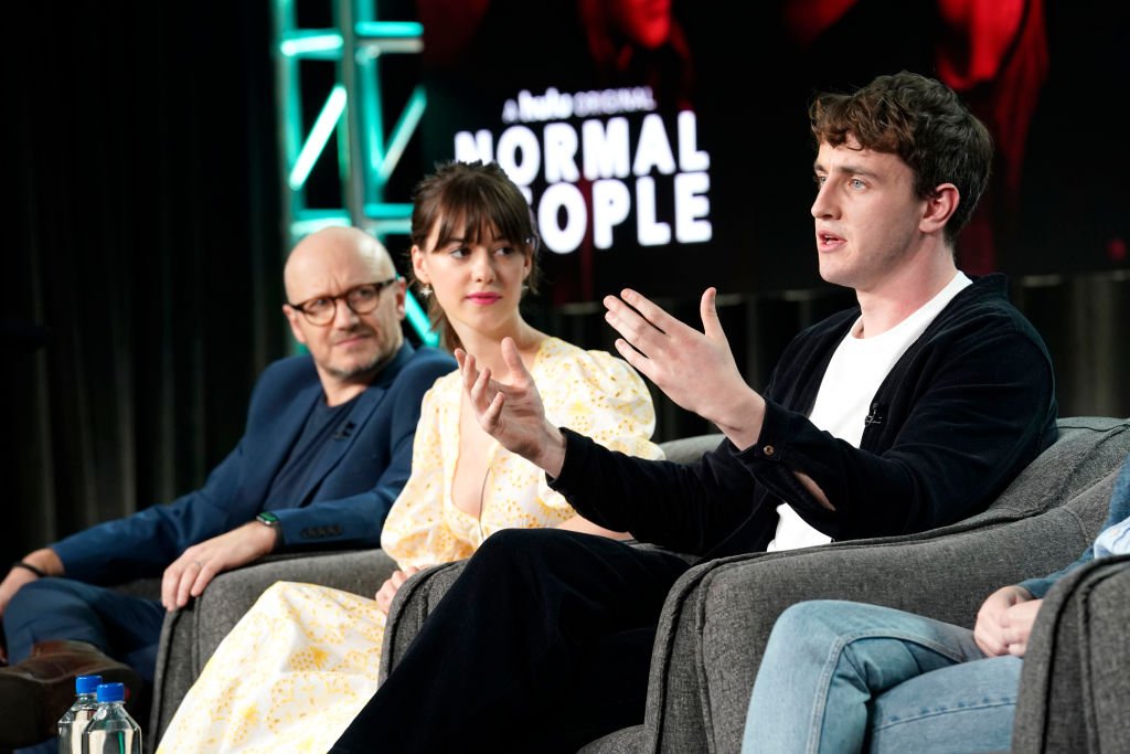 Lenny Abrahamson, Daisy Edgar-Jones, and Paul Mescal speak onstage during the Hulu Panel at Winter TCA 2020