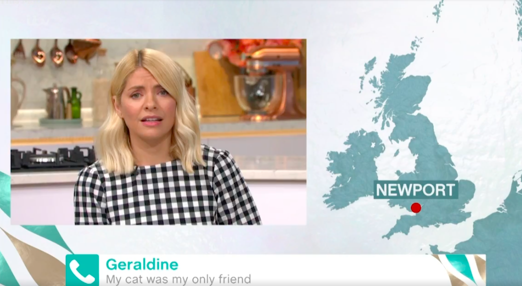 Holly Willoughby looks visibly emotional during today's episode of This Morning