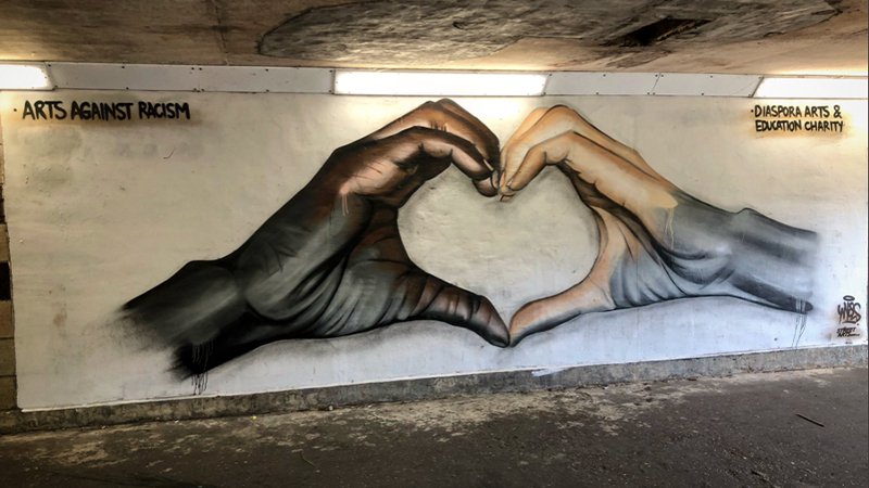 Street Artist's anti-racism mural shared all over the World - Cork's 96FM