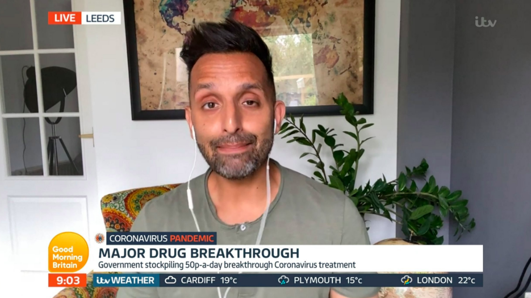 Dr Khan appearing on Good Morning Britain