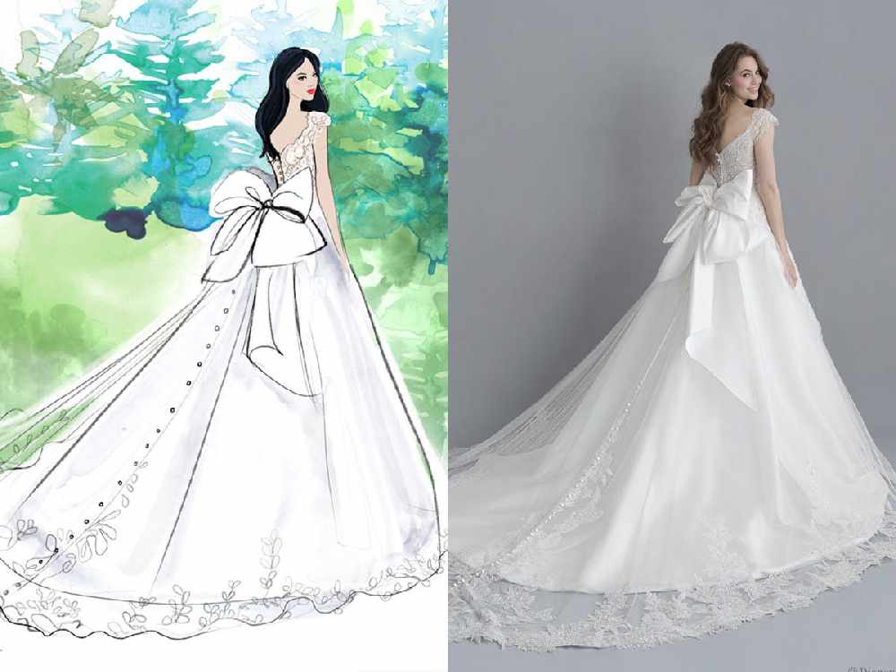 Snow white inspired hot sale wedding dress