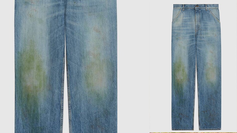 Gucci is selling denim overalls with grass 'stain effect' for $1,400