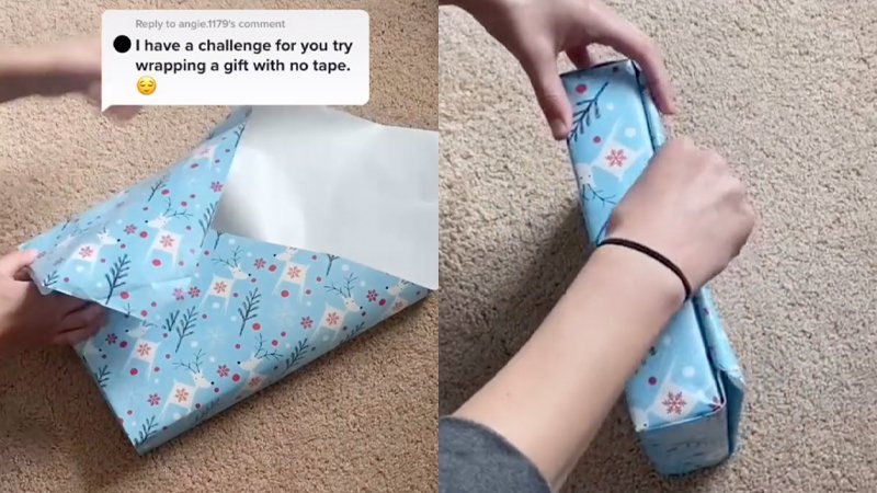 How do you wrap something without tape? Try this hack