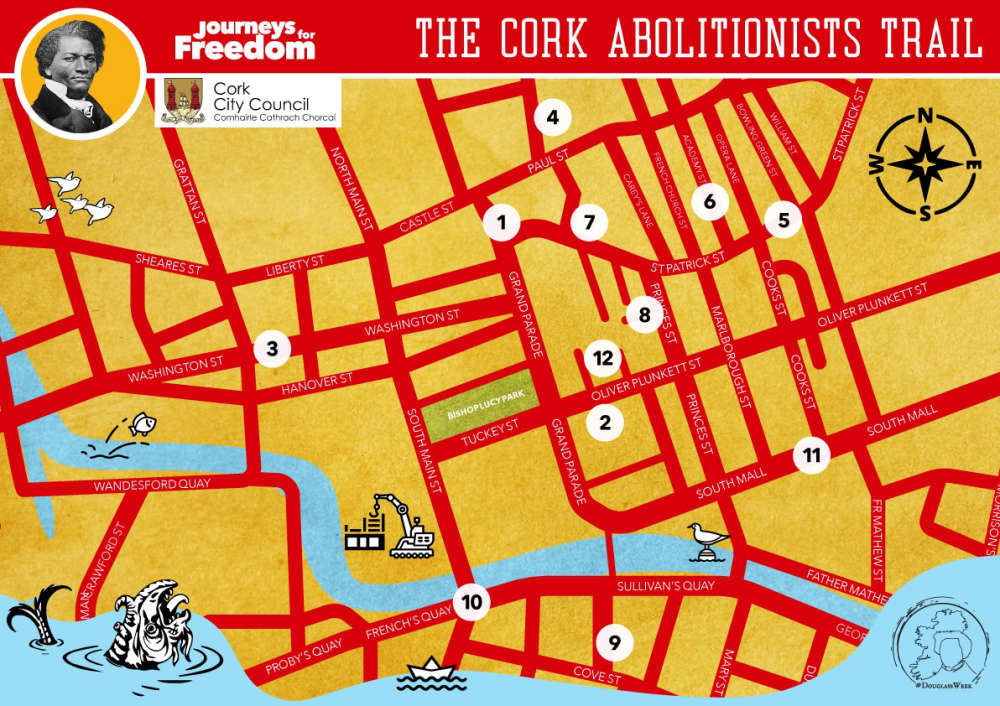 cork walking tour map