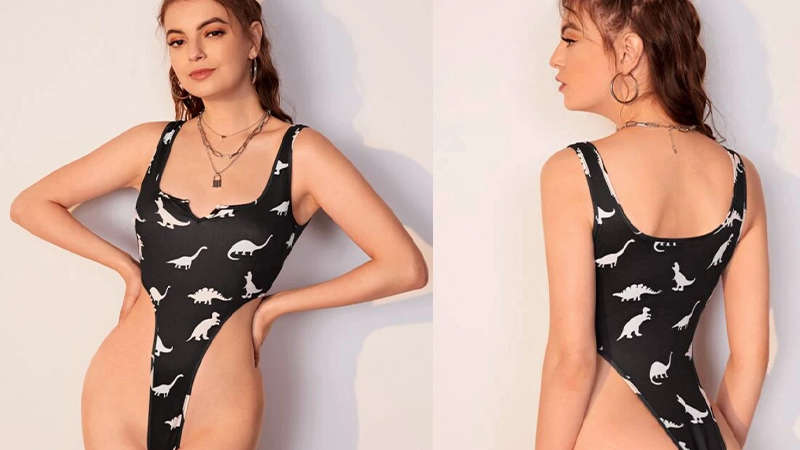 The Ultra High Cut Bodysuit is a trend you might be seeing lately