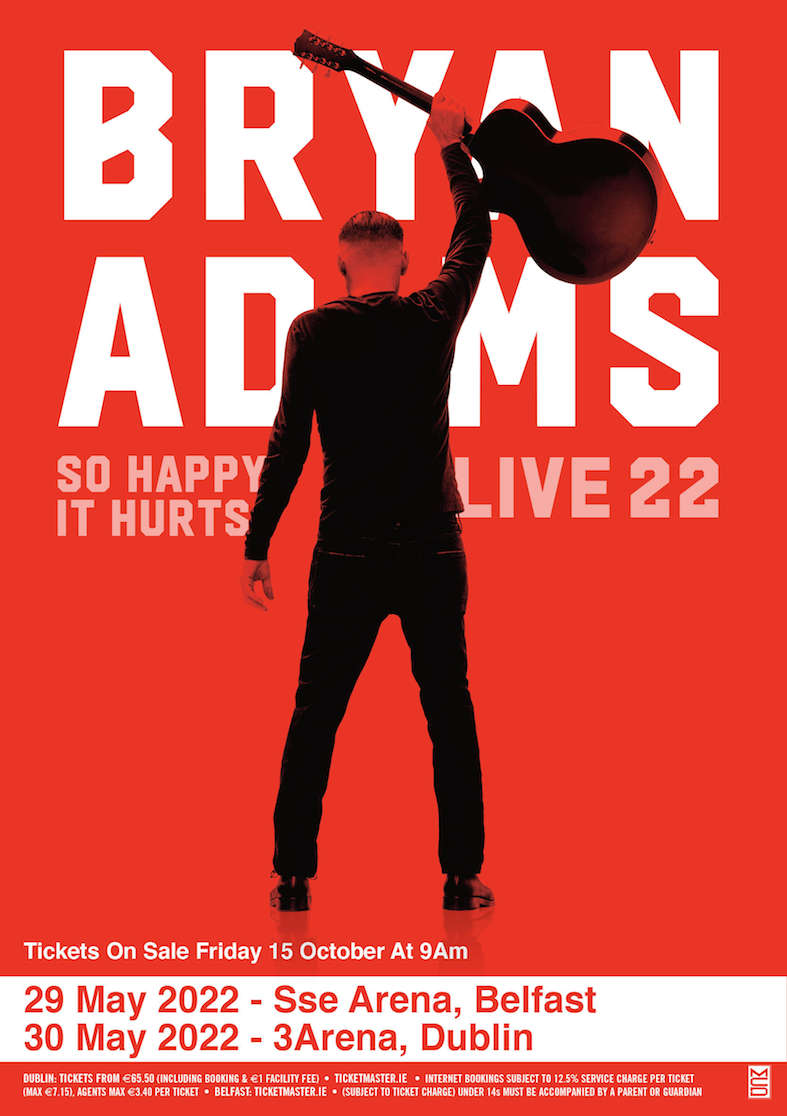 GIG NEWS Bryan Adams announces DUBLIN and BELFAST dates LMFM