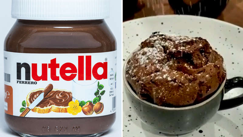 Nutella Lava cake from @lv99_movie99 #nutella #chocolate #dessert #eas... |  TikTok