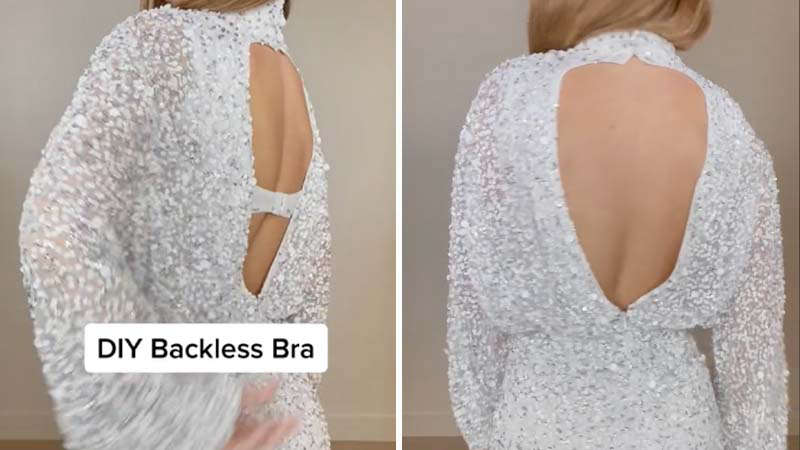 Backless bra hack. How to wear a bra with backless tops. I saw @K-ANN', backless  top