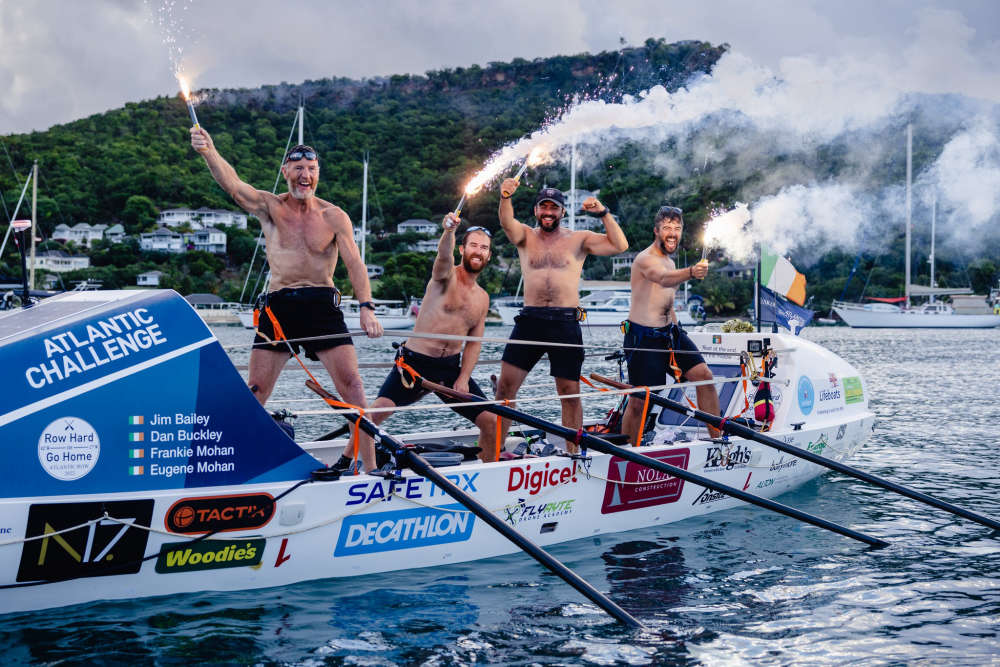 Irish team including Louth twins complete Atlantic rowing challenge LMFM