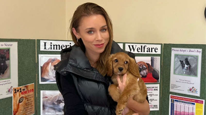 Limerick Animal Welfare pup lands celeb residence with Una Healy