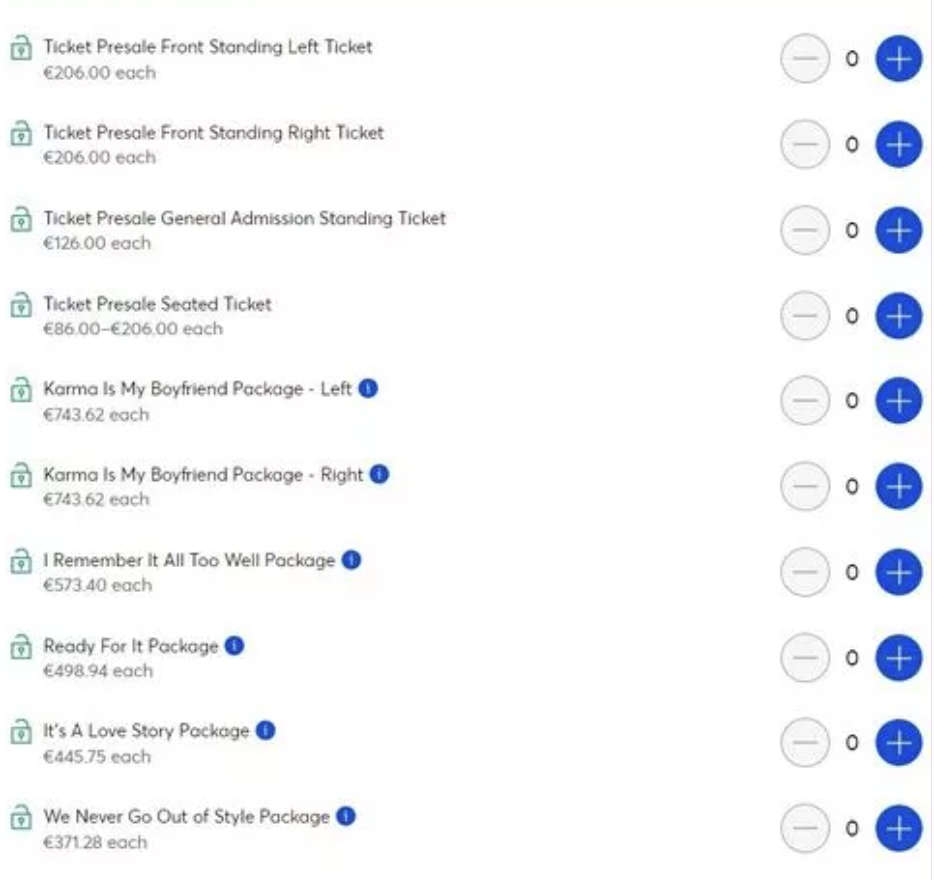 Taylor Swift Ireland Tickets, prices, times, Eras Tour seating plan