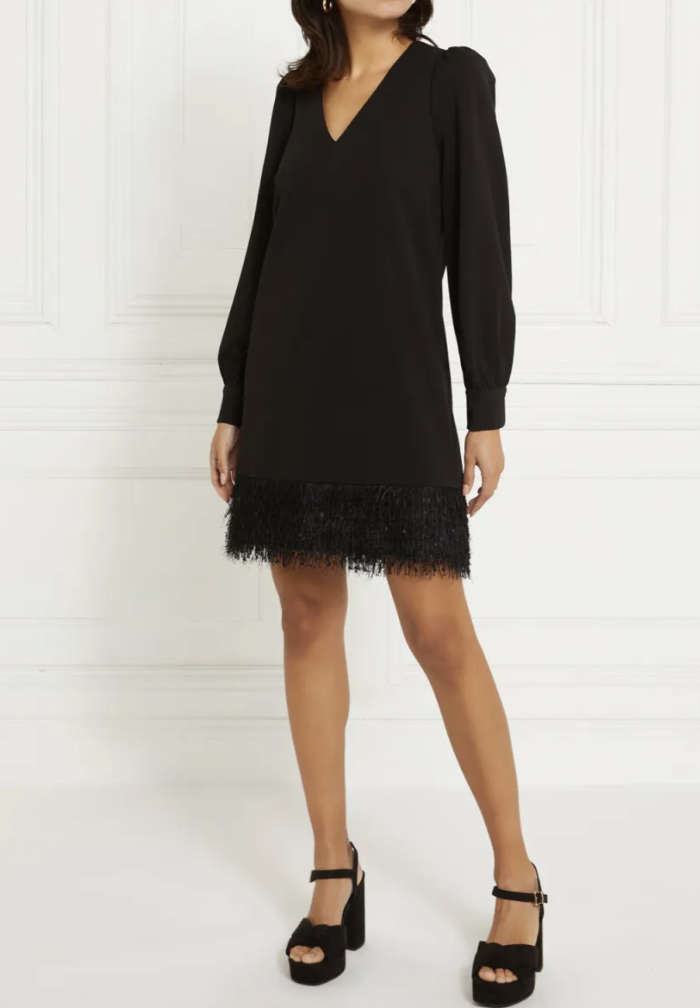 Little black feather dress