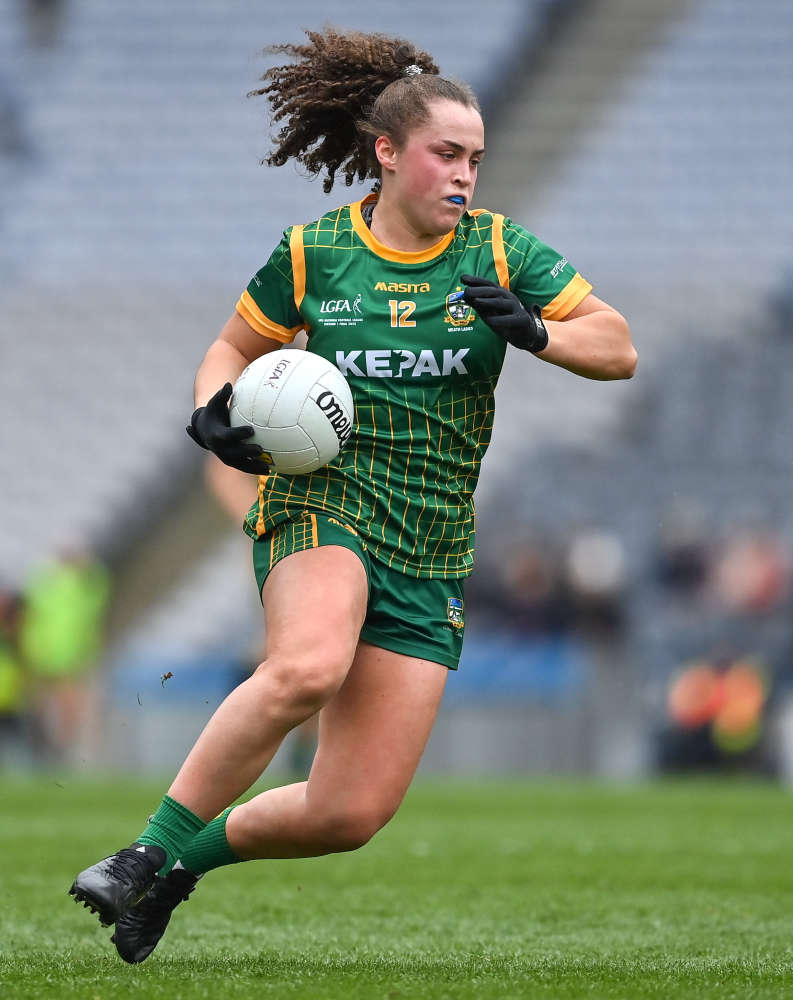 Emma Duggan of Meath during the Lidl Ladies Football National League Division 1 Final between Donegal and Meath at Croke Park in Dublin. (Photo By Brendan Moran/Sportsfile via Getty Images)