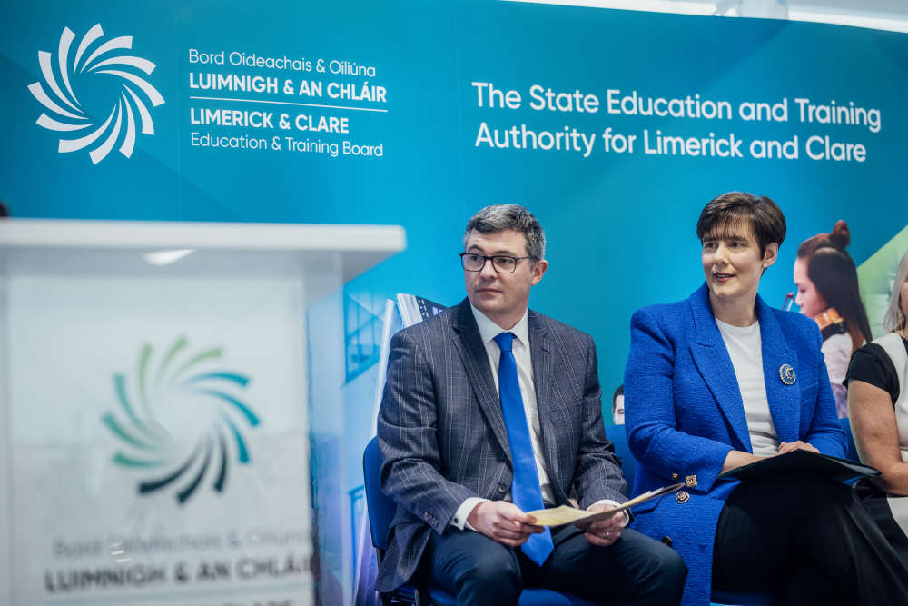 ictured Brian O’Donoghue with Norma Foley TD, Minister for Education, at the official opening ceremony of the extension to Ennis Community College in January 2023.