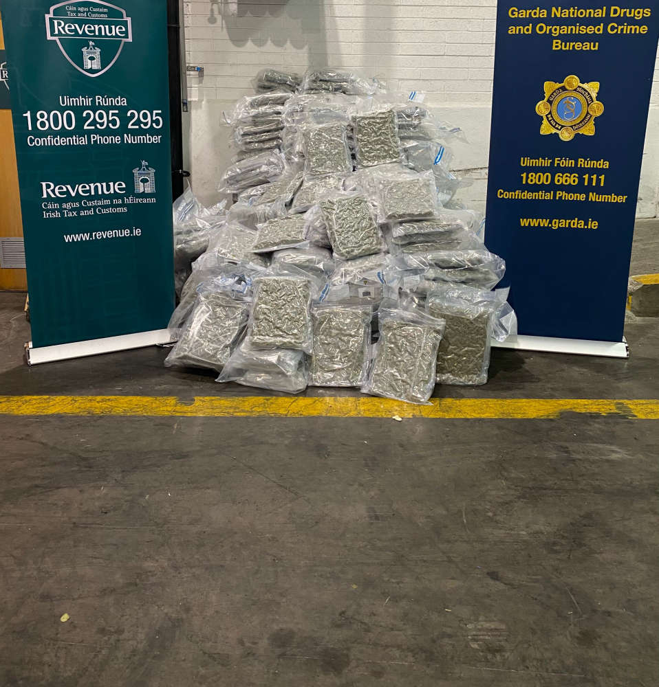 506kg of Cannabis was seized during the search of a premises in County Louth yesterday