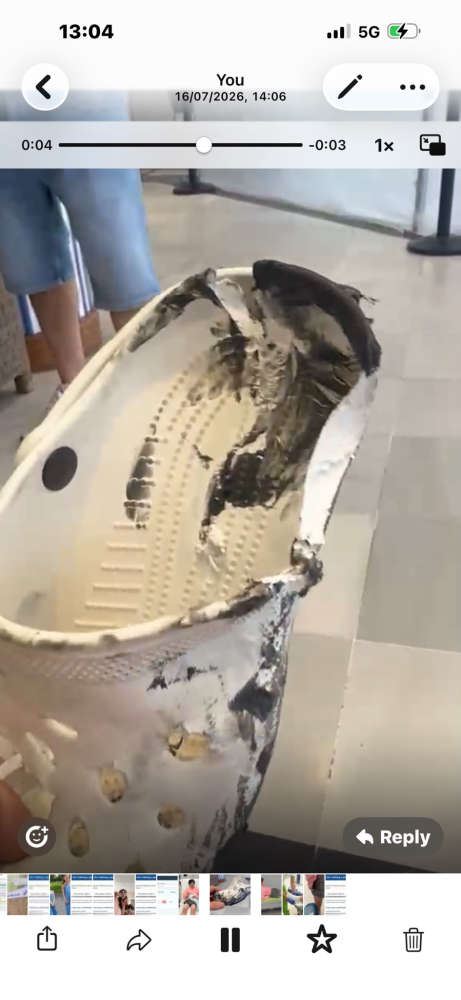 Nine-year old 'blessed' after getting little foot trapped in moving escalator