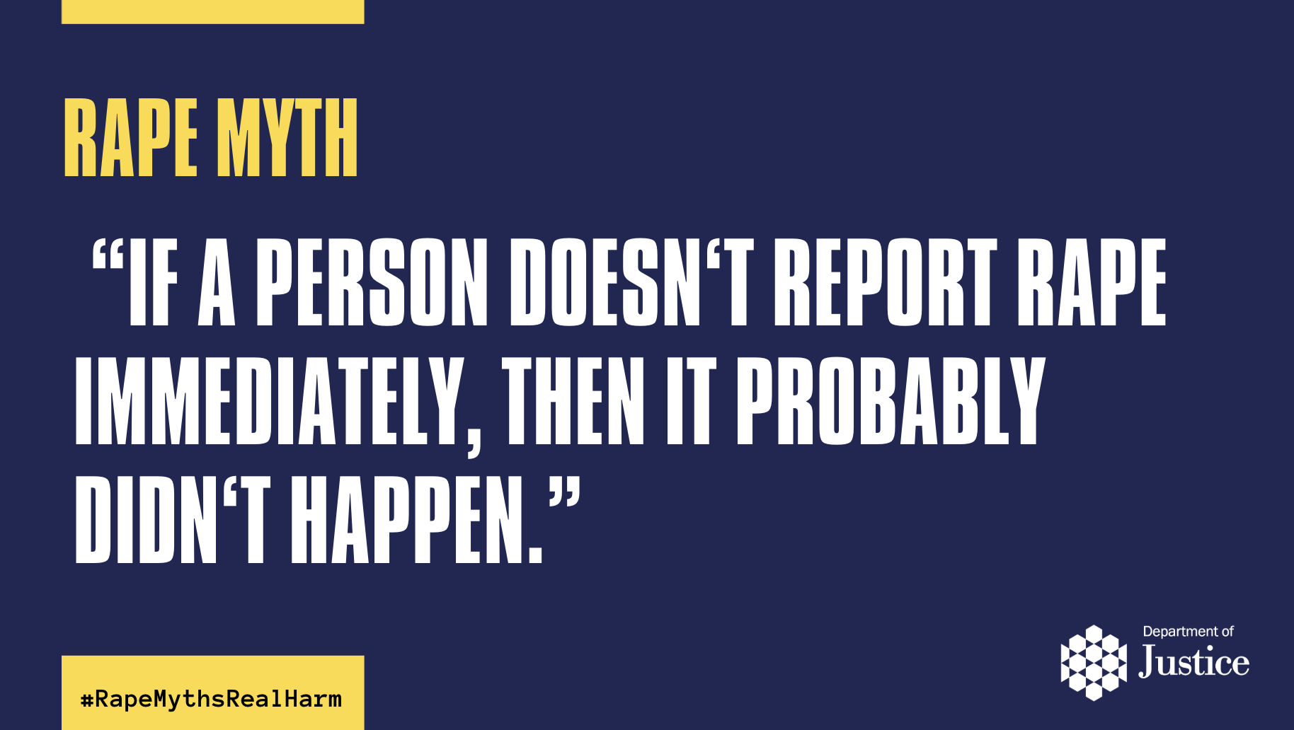 Rape myths cause real harm to victims