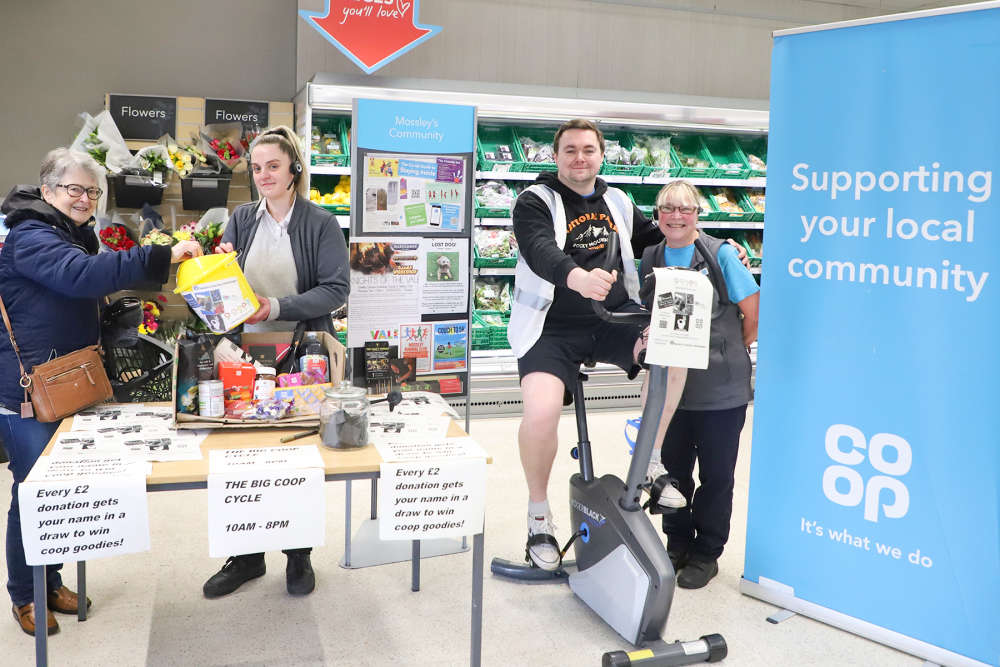 Mossley shop get on their bike to raise charity cash - Not Really Here ...