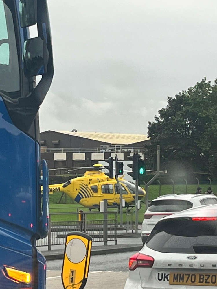 Air ambulance lands at scene of emergency Quest Media Network