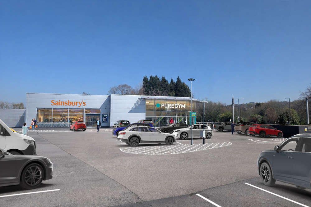 Artists impression of the completed development of Sainsbury's