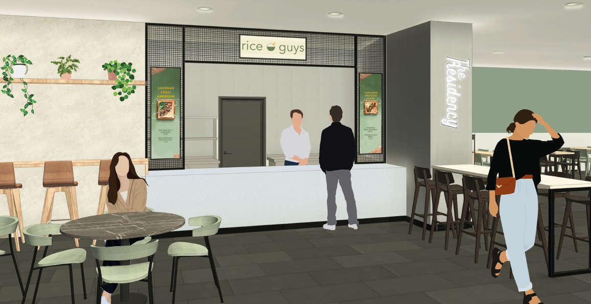 Artist's Impression of The Residency - a space for Fuel external street food traders.