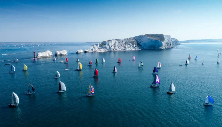 The fleet at The Needles. Credit: Paul Wyeth