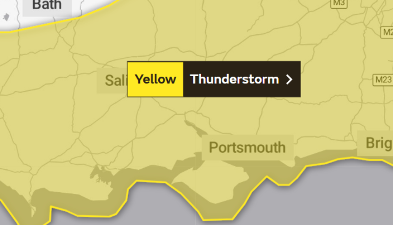 Thunderstorm Warning Issued For Isle Of Wight - Isle of Wight Radio