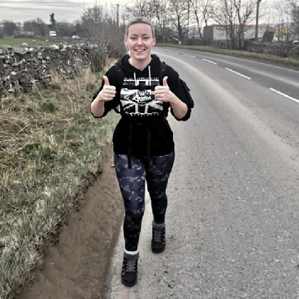 Sheridan Lambert in Training for her marathon walk
