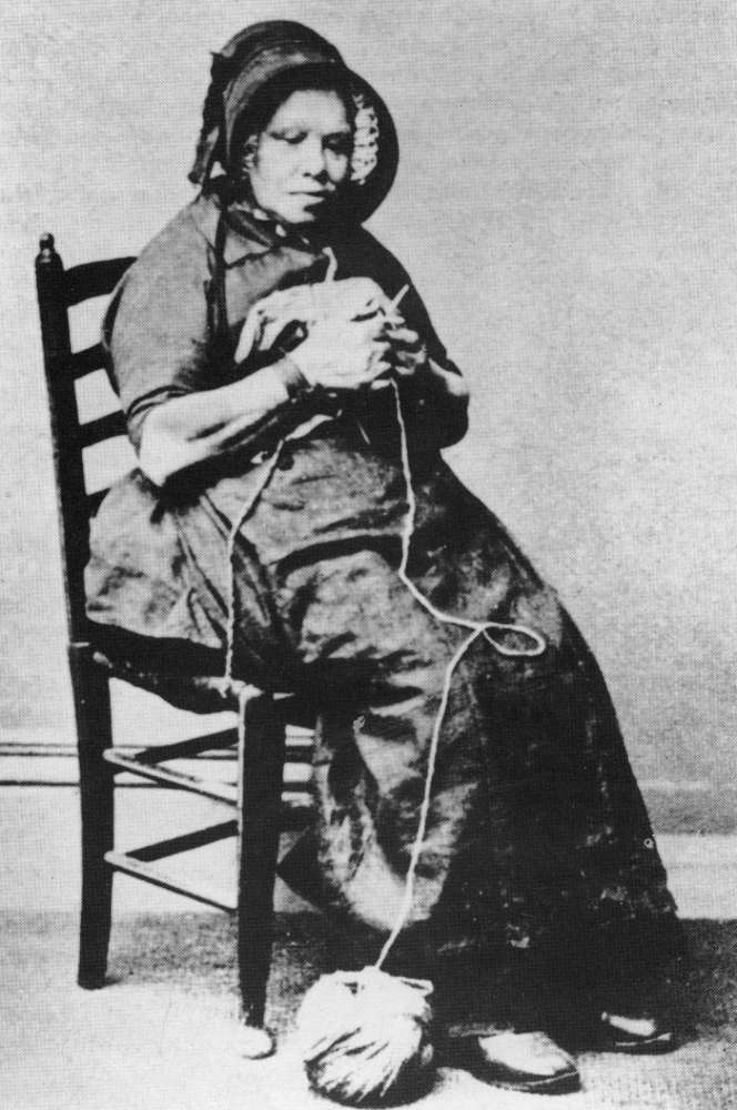 Mally Gibson, a knitter from Garsdale, photographed around 1900, who very likely had an African ancestor. The picture has been added to the 'Hidden History' collection at the DCM