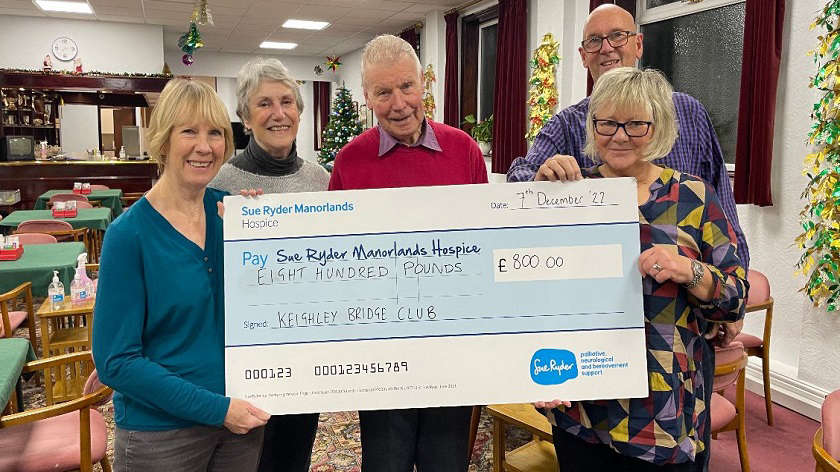 Keighley Bridge Club deals hospice a winning hand at charity bridge drive Keighley Bridge Club deals hospice a winning hand at charity bridge drive