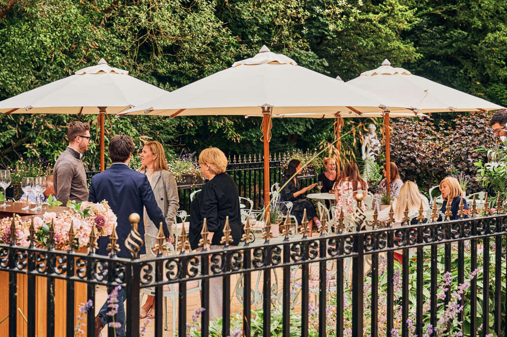 The Whispering Angel Terrace at Grantley Hall.