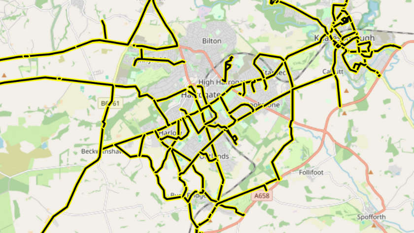 An interactive map shows which North Yorkshire roads have been gritted.