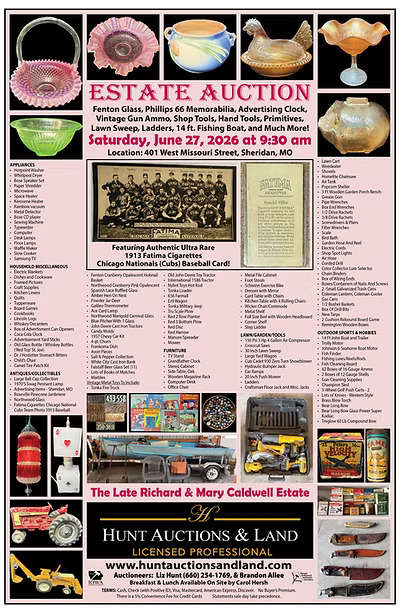 Caldwell Estate Auction - Saturday, June 27, 2026