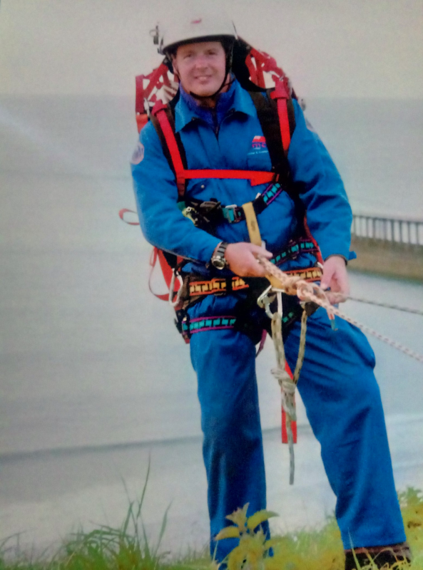 Donald Crank - Abseiling with Whitby Coastguard Rescue Team