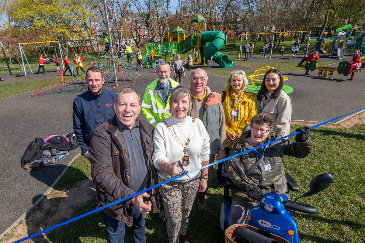 (Back left to right) Wicksteed Leisure contacts manager, Liam Ireland, North Yorkshire Council landscape architect, Matthew Smartt, Cllr Mike Cockerill, Filey Town Council, Cllr Wendy Fenlon, Filey Town Council and North Yorkshire Council community regeneration officer, Zoe Kelsall. (Front left to right) North Yorkshire Council Filey division member, Cllr Sam Cross, The Mayor of Filey, Cllr Jacqui Holden-Banks and Cllr Janine Robinson, Filey Town Council 