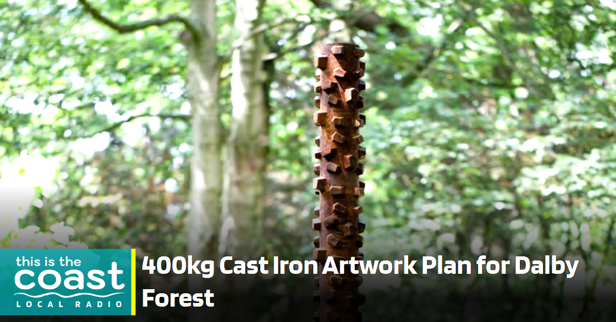 400kg Cast Iron Artwork Plan for Dalby Forest This is the Coast
