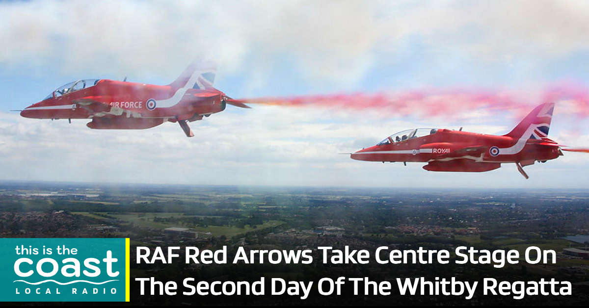 RAF Red Arrows Take Centre Stage On The Second Day Of The Whitby