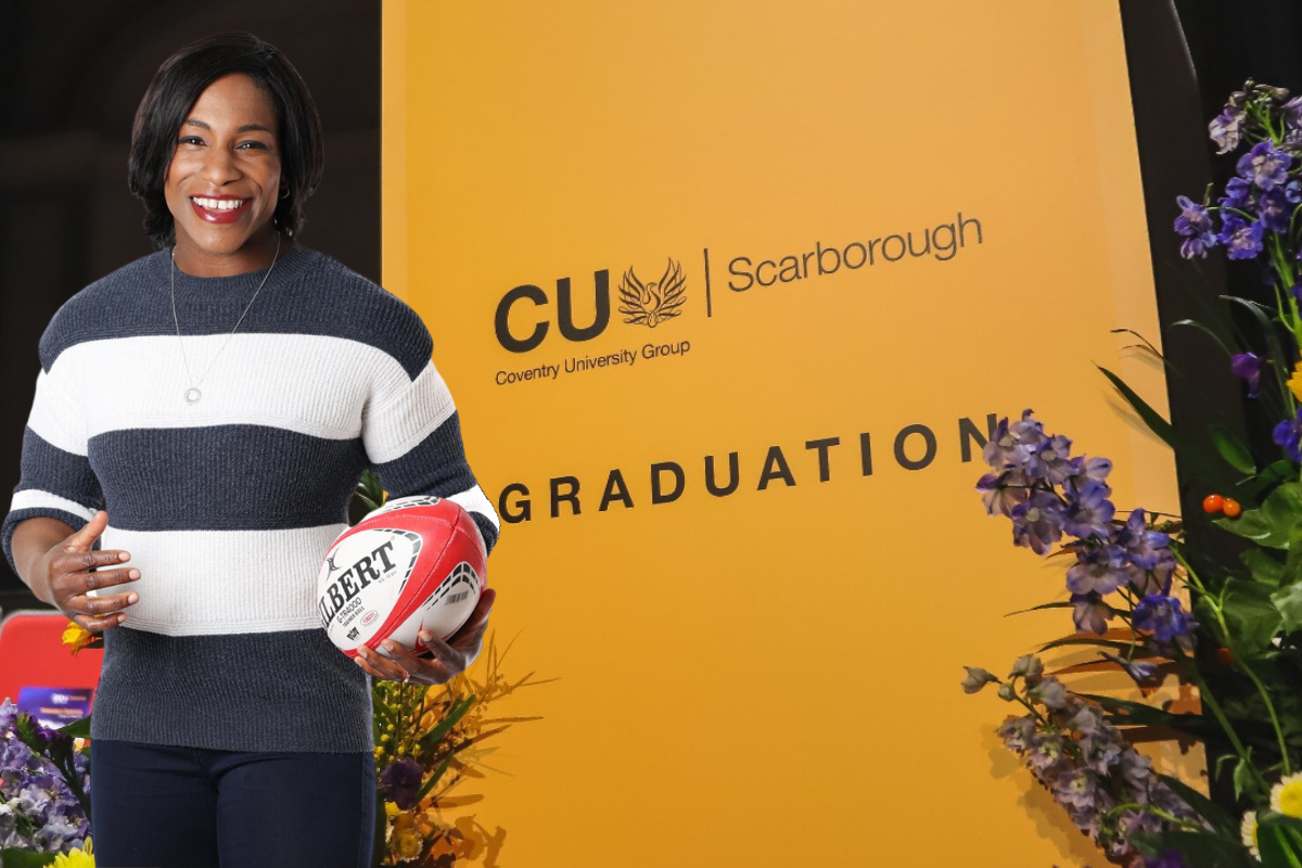 Rugby World Cup Winner at CU Scarborough Graduation Today