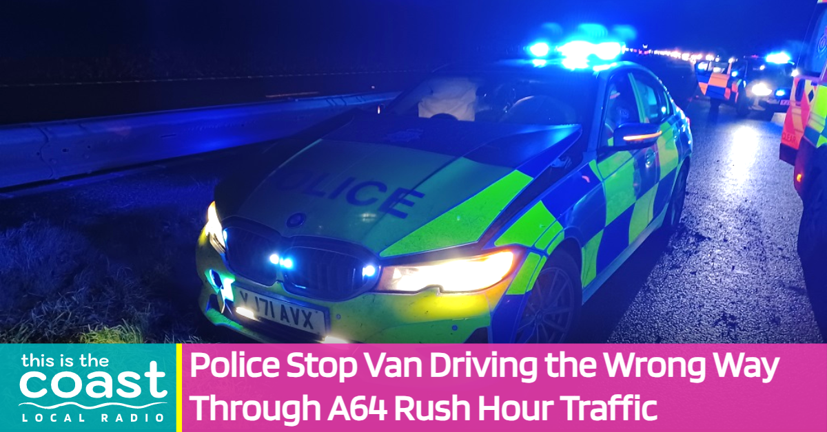 Police Stop Van Driving the Wrong Way Through A64 Rush Hour Traffic ...