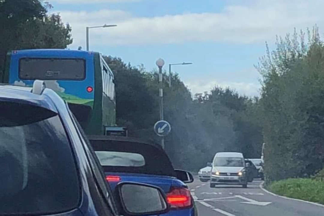 UPDATED A259 Flansham Lane closed as bus catches fire following