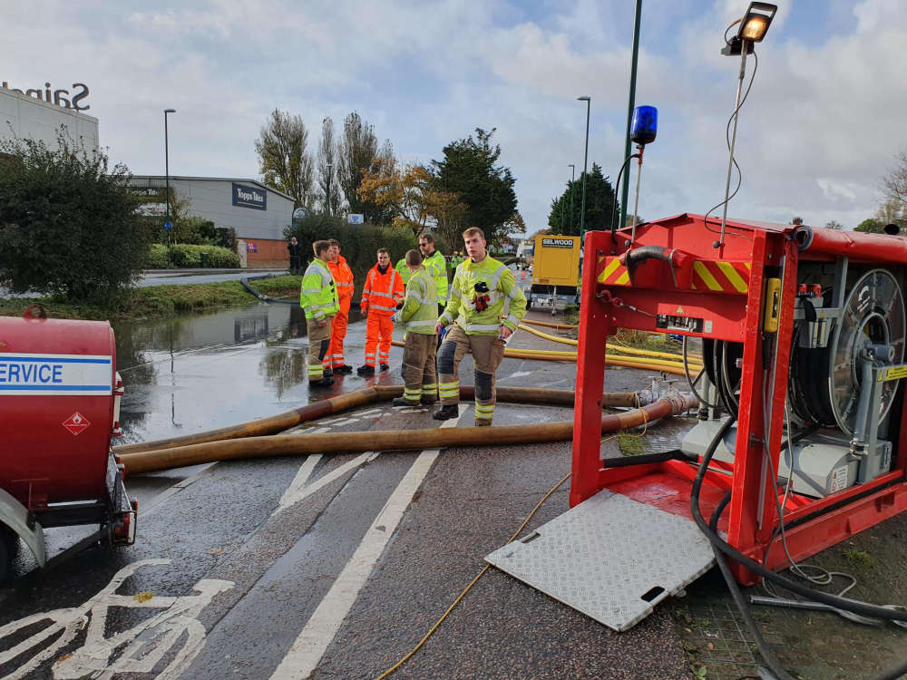 Fire Crews And Contractors Battle Bognor A29 Floods V2 Radio Sussex