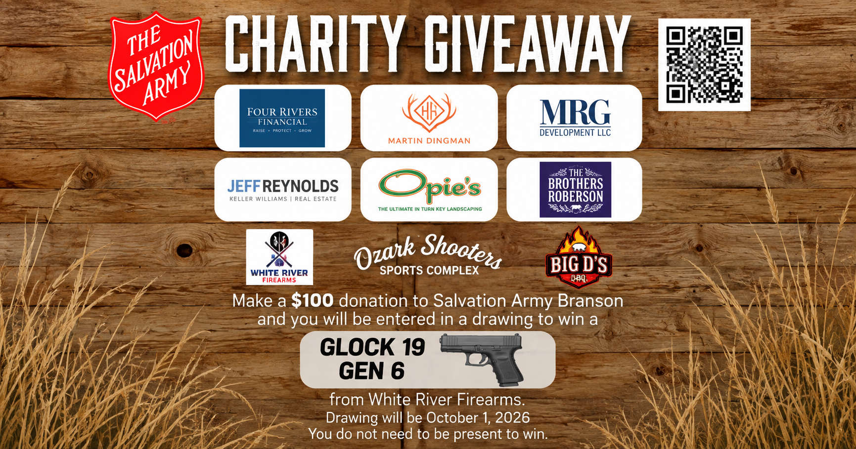Salvation Army Branson Benefit Giveaway