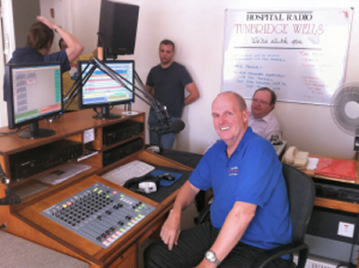 Team members in the final Hospital Radio studio