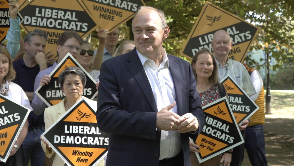 Sir Ed Davey in Tunbridge Wells with party activists